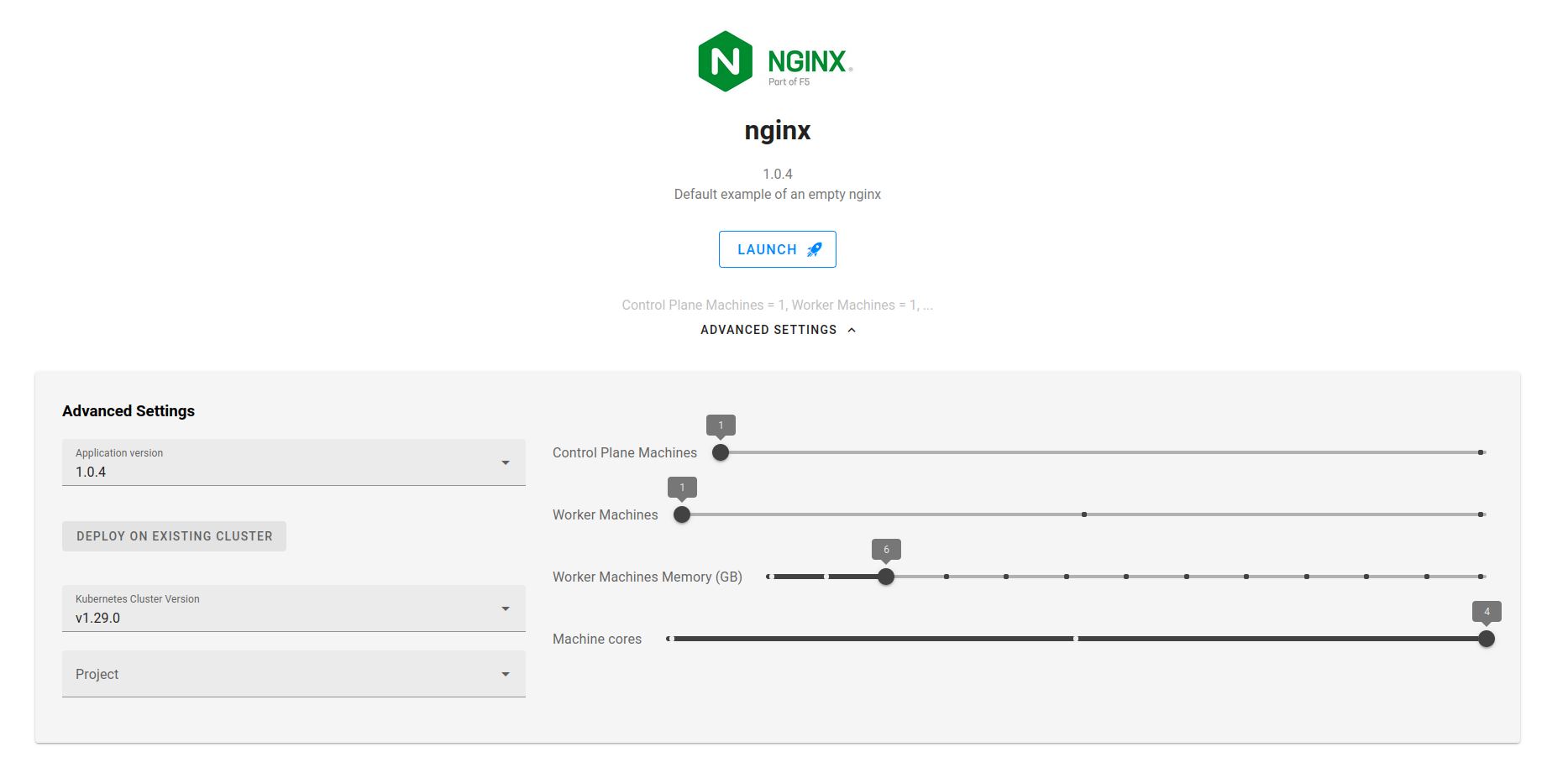 screenshot of a xnl app settings menu